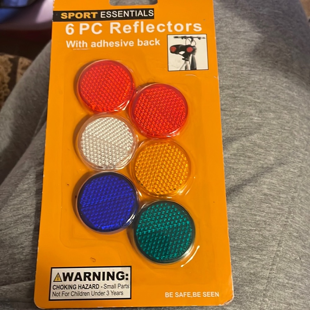 6 PC Reflectors, assorted colors